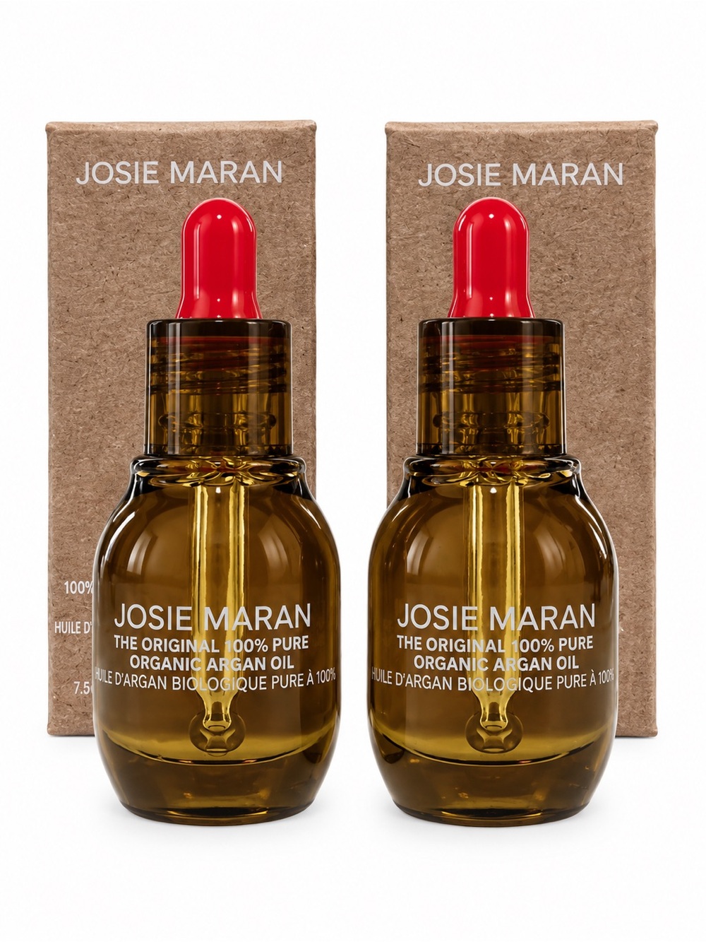 2x Josie Maran Original 100% Pure Organic Argan Oil 7.5mL - NIB Set of 2